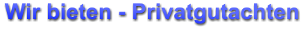 Wir bieten - Privatgutachten